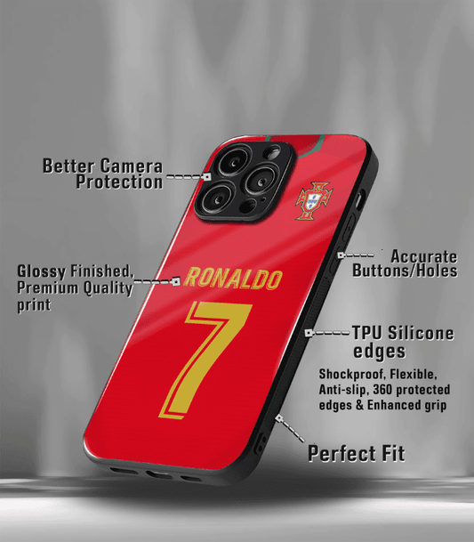 Cristiano Ronaldo GOAT CR7 edition Premium Glossy Phone Case.