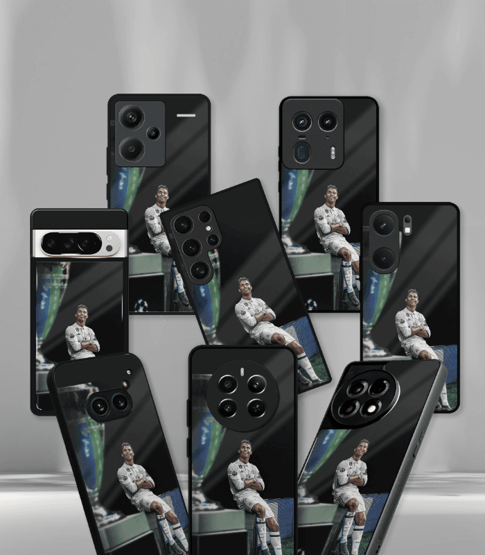 cristiano ronaldo goat cr7 edition premium glossy phone case.