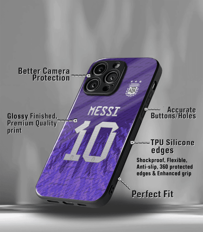 Lionel Messi GOAT edition Premium Glossy Phone Case.