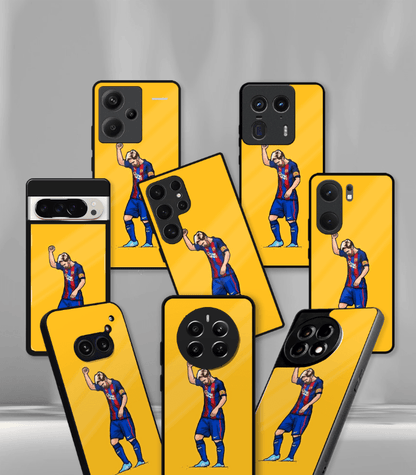 Lionel Messi GOAT edition Premium Glossy Phone Case.