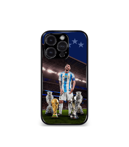 Lionel Messi GOAT edition Premium Glossy Phone Case.