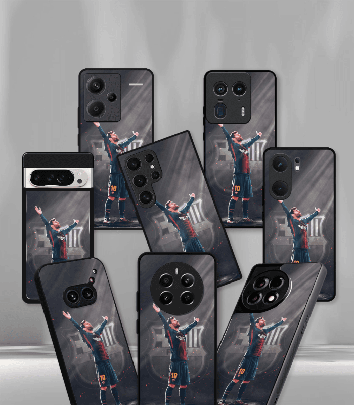 lionel messi fcb barca edition premium glossy phone case.