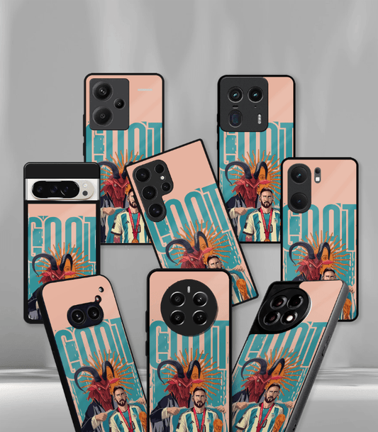 Lionel Messi GOAT edition Premium Glossy Phone Case.