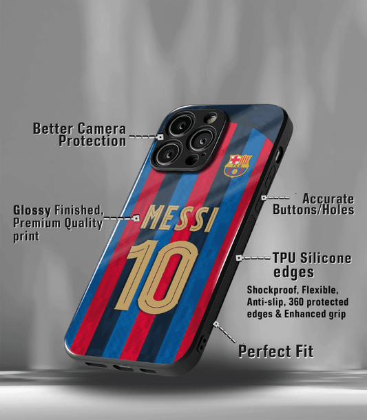 Lionel Messi FCB Kit edition Premium Glossy Phone Case.