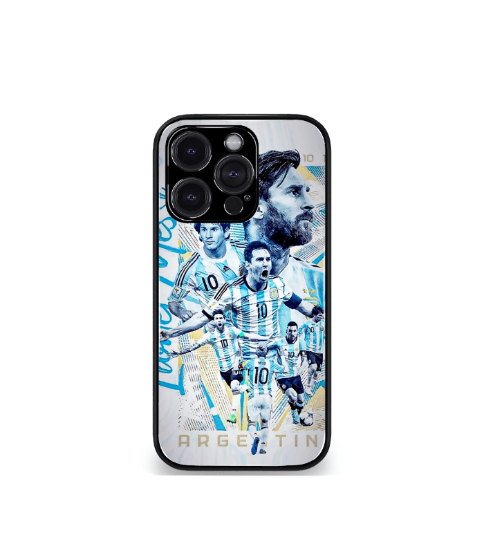 lionel messi goat edition premium glossy phone case.