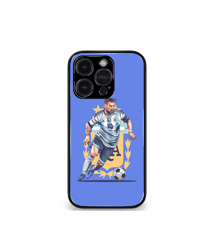 lionel messi goat edition premium glossy phone case.