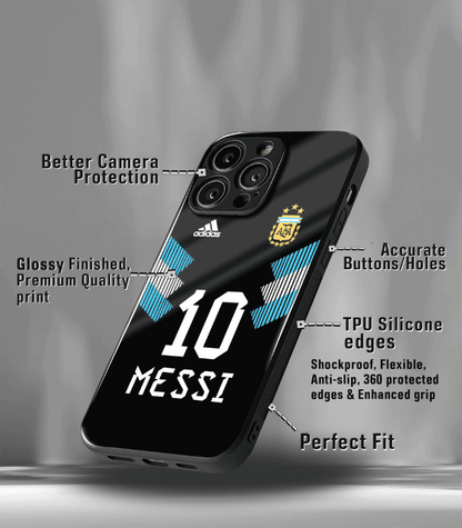 Lionel Messi GOAT edition Premium Glossy Phone Case.