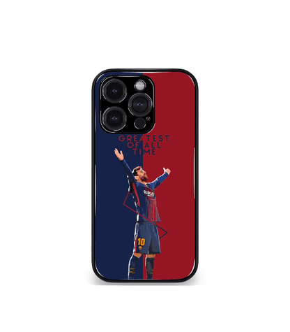 Lionel Messi GOAT edition Premium Glossy Phone Case.