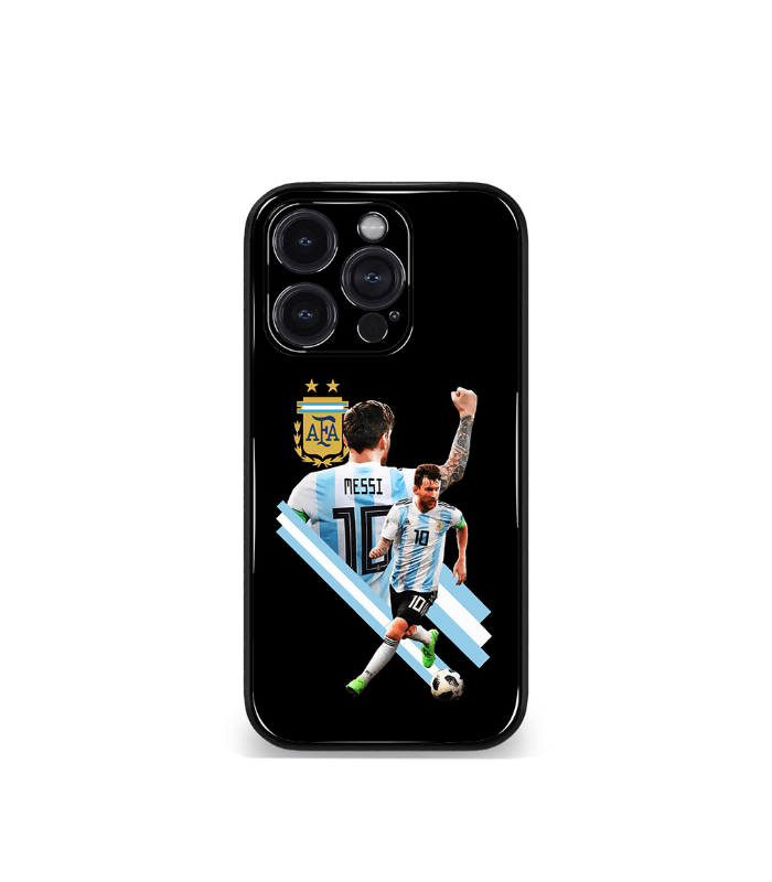 lionel messi goat edition premium glossy phone case.