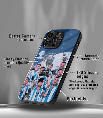 Lionel Messi GOAT edition Premium Glossy Phone Case.