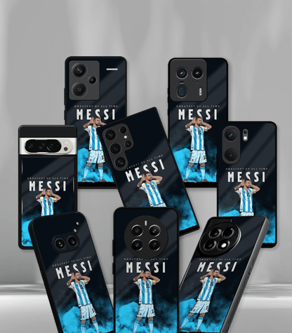 Lionel Messi GOAT edition Celebration Premium Glossy Phone Case.