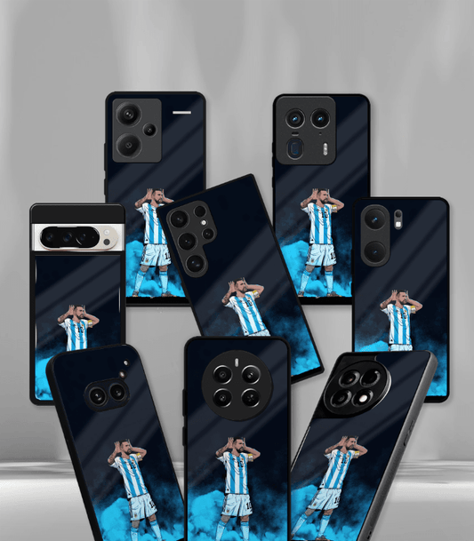 Lionel Messi GOAT edition Premium Glossy Phone Case.