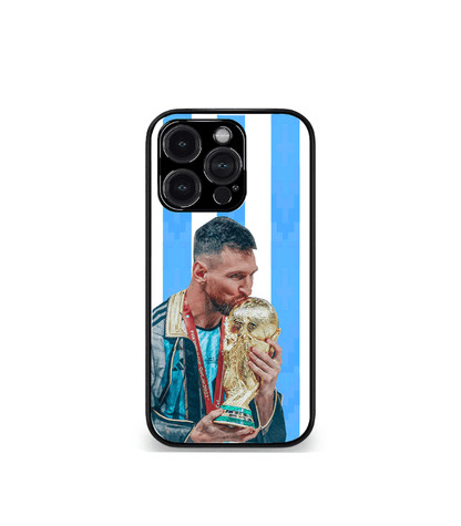 Lionel Messi GOAT edition Premium Glossy Phone Case.