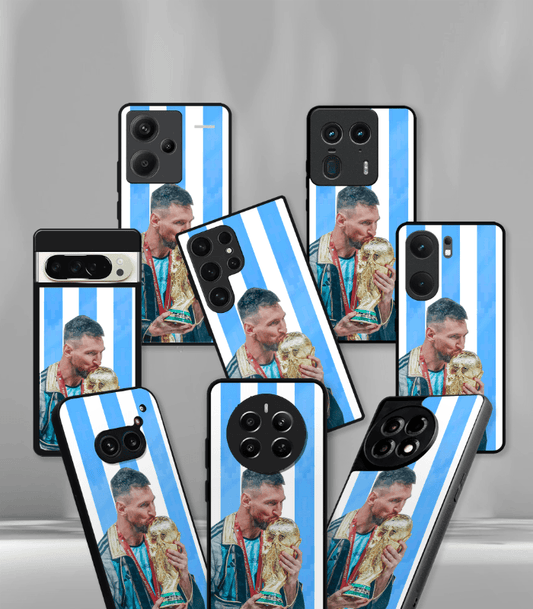 Lionel Messi GOAT edition Premium Glossy Phone Case.