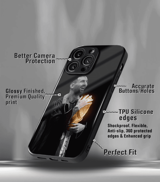 Lionel Messi GOLDEN edition Premium Glossy Phone Case.