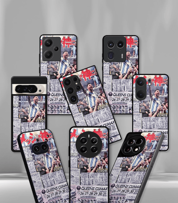 lionel messi goat edition premium glossy phone case.