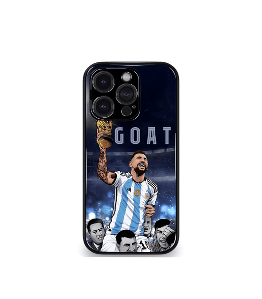 Lionel Messi GOAT edition Premium Glossy Phone Case.
