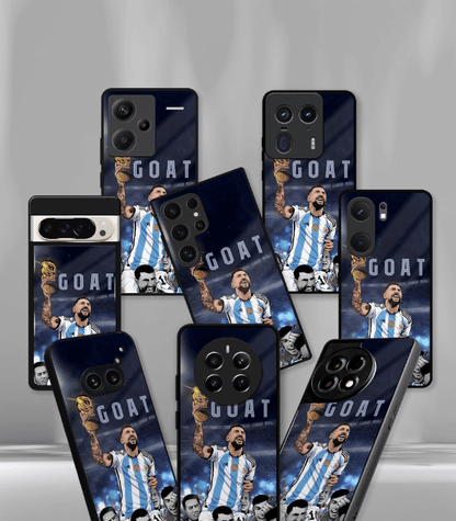 Lionel Messi GOAT edition Premium Glossy Phone Case.
