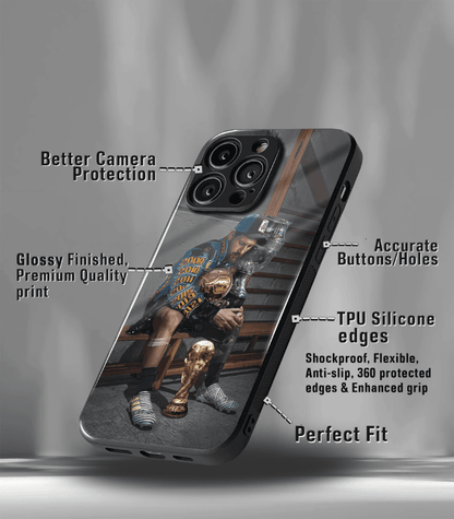 Lionel Messi GOAT edition Premium Glossy Phone Case.
