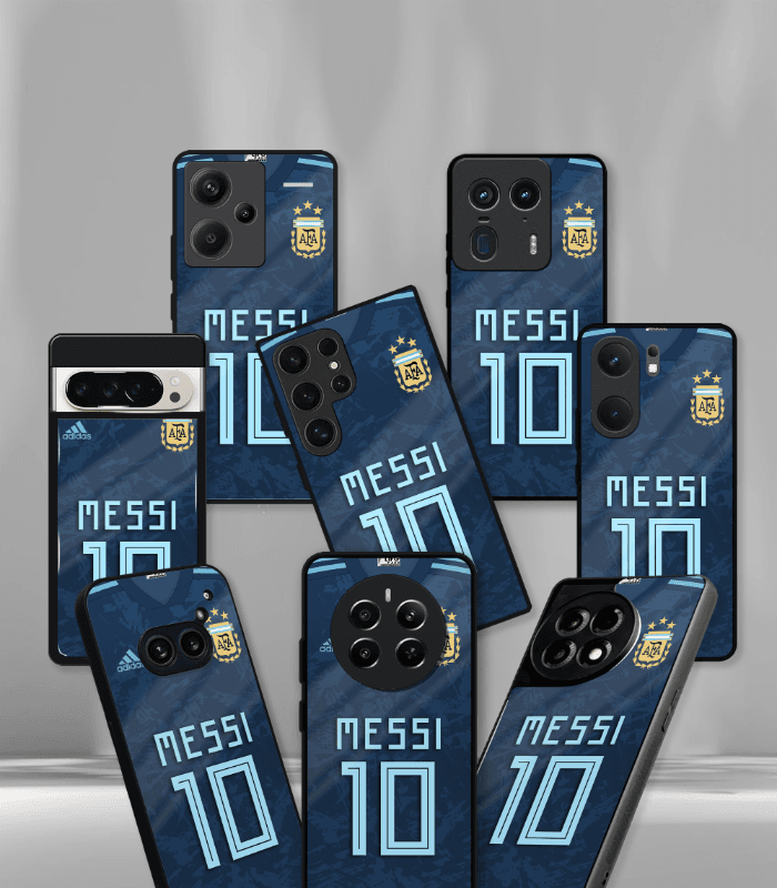 lionel messi goat edition premium glossy phone case.
