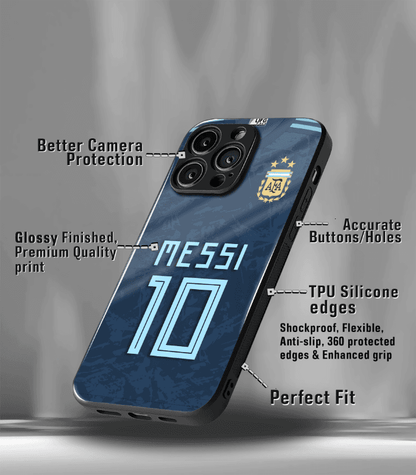Lionel Messi GOAT edition Premium Glossy Phone Case.