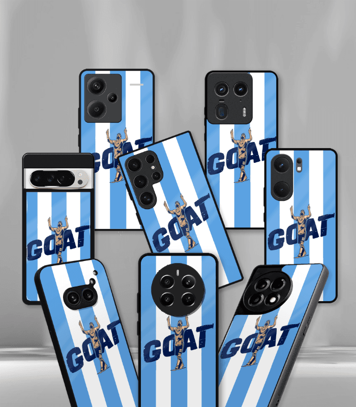 lionel messi goat edition premium glossy phone case.