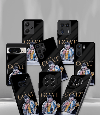 Lionel Messi GOAT edition Premium Glossy Phone Case.