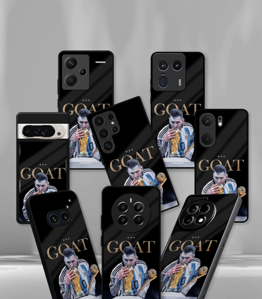 Lionel Messi GOAT edition Premium Glossy Phone Case.