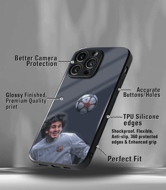 Lionel Messi GOAT edition Premium Glossy Phone Case.