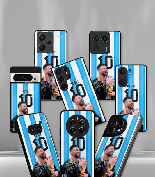 Lionel Messi GOAT edition Premium Glossy Phone Case.