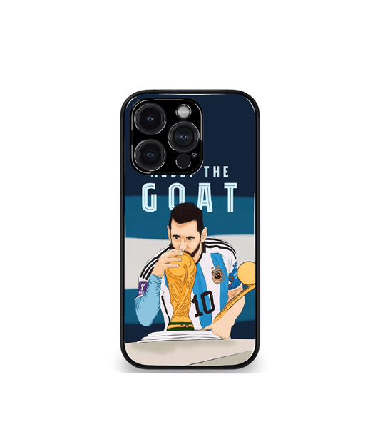Lionel Messi GOAT edition Premium Glossy Phone Case.
