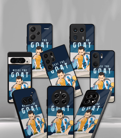 Lionel Messi GOAT edition Premium Glossy Phone Case.
