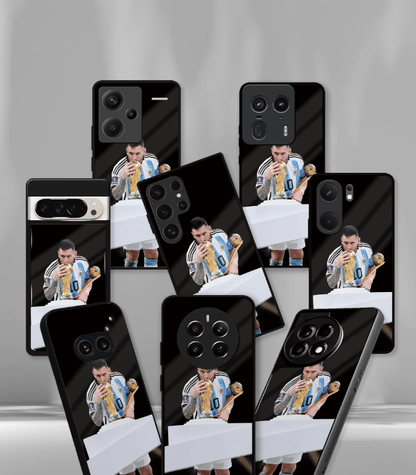 Lionel Messi GOAT edition Premium Glossy Phone Case.