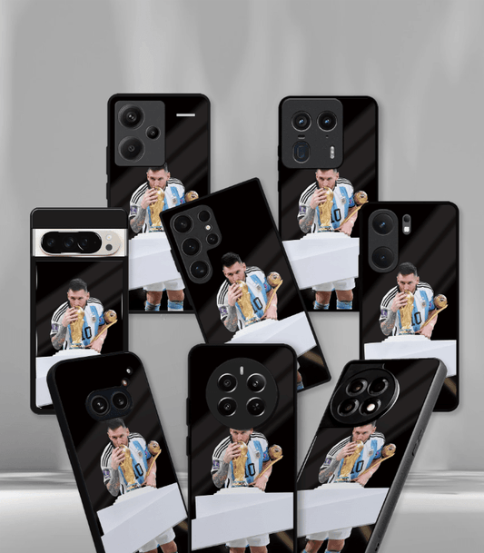 Lionel Messi GOAT edition Premium Glossy Phone Case.