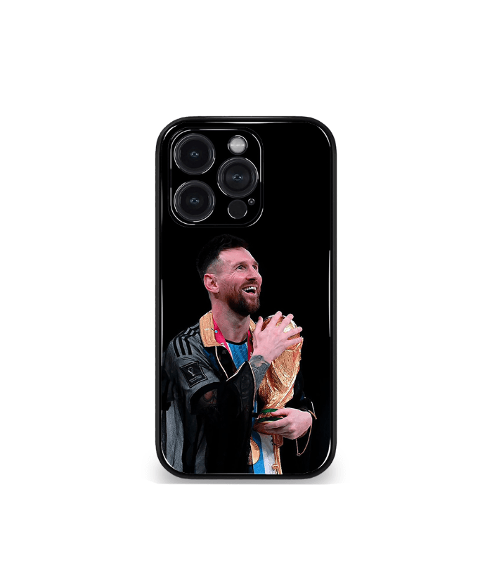 lionel messi goat edition premium glossy phone case.