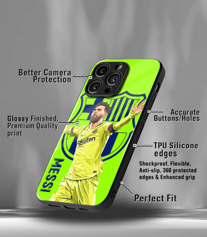 Lionel Messi GOAT edition Premium Glossy Phone Case.