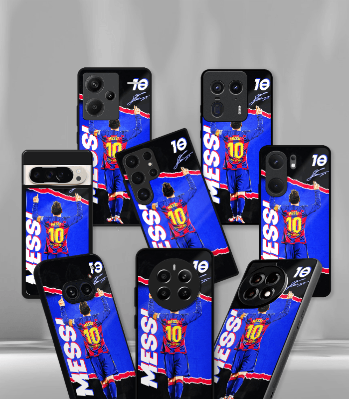 lionel messi goat edition premium glossy phone case.