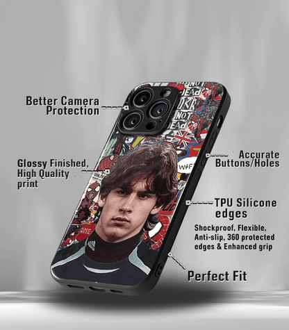 Lionel Messi GOAT edition Premium Glossy Phone Case.