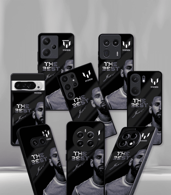 lionel messi goat edition premium glossy phone case.