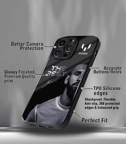 Lionel Messi GOAT edition Premium Glossy Phone Case.