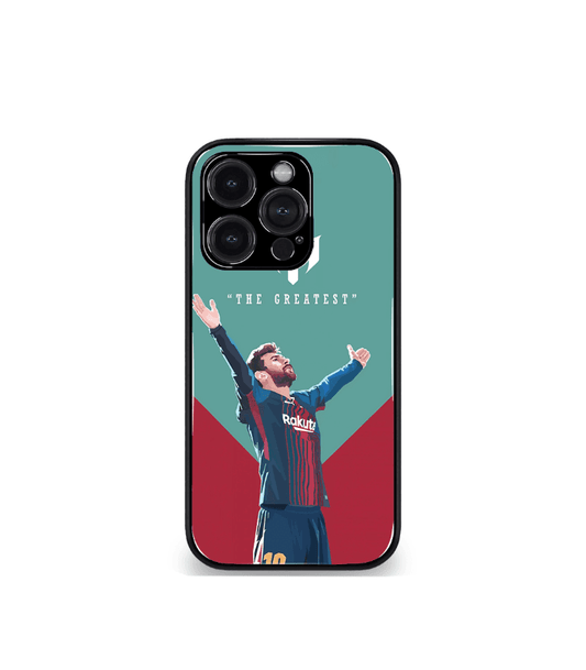 Lionel Messi GOAT edition Premium Glossy Phone Case.
