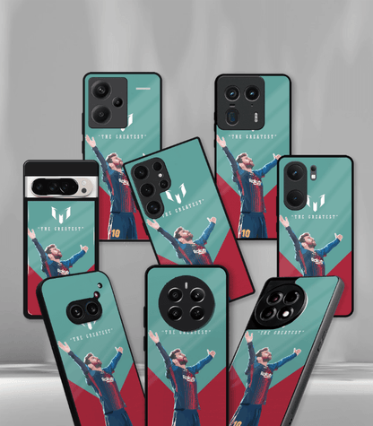 Lionel Messi GOAT edition Premium Glossy Phone Case.