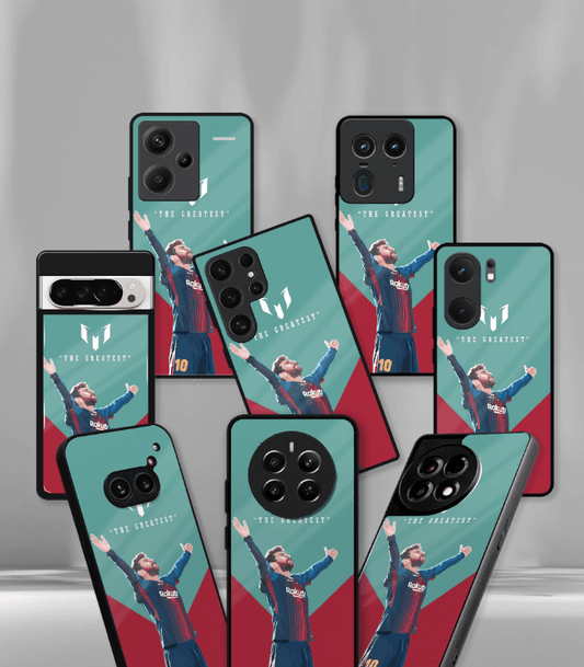 Lionel Messi GOAT edition Premium Glossy Phone Case.