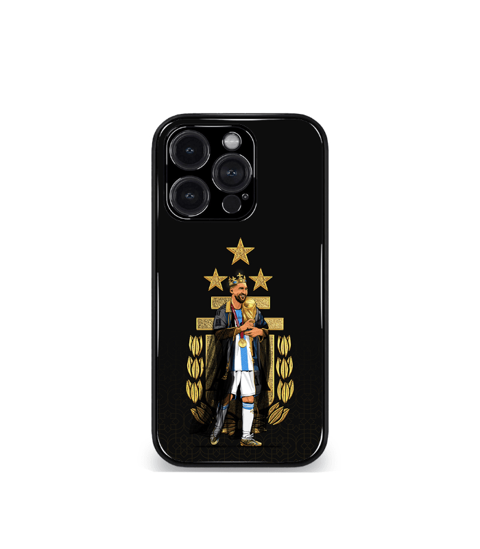 lionel messi goat edition premium glossy phone case.