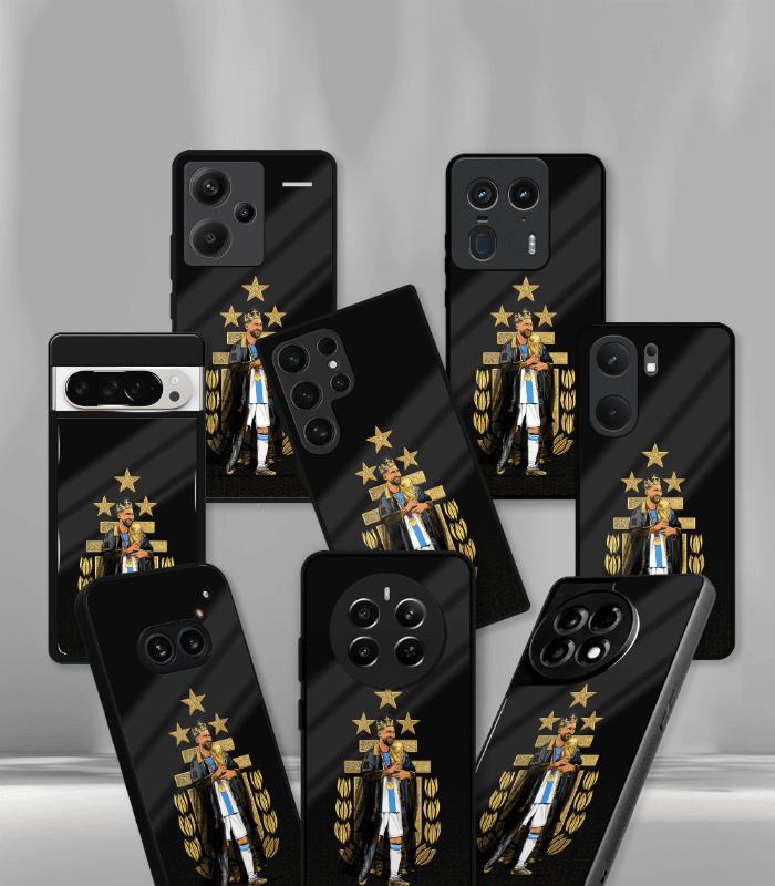 lionel messi goat edition premium glossy phone case.