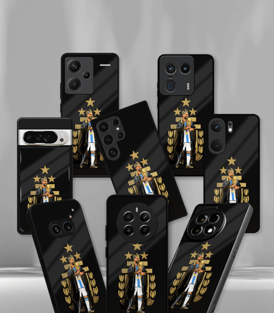 Lionel Messi GOAT edition Premium Glossy Phone Case.