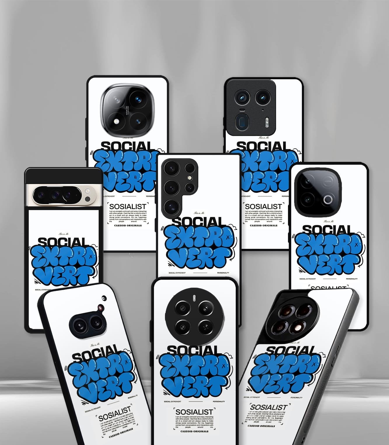 social extrovert premium glossy phone case