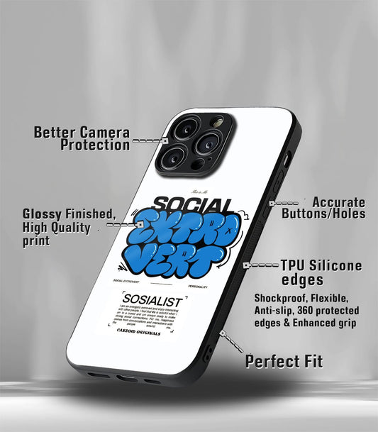 Social Extrovert Premium glossy Phone Case