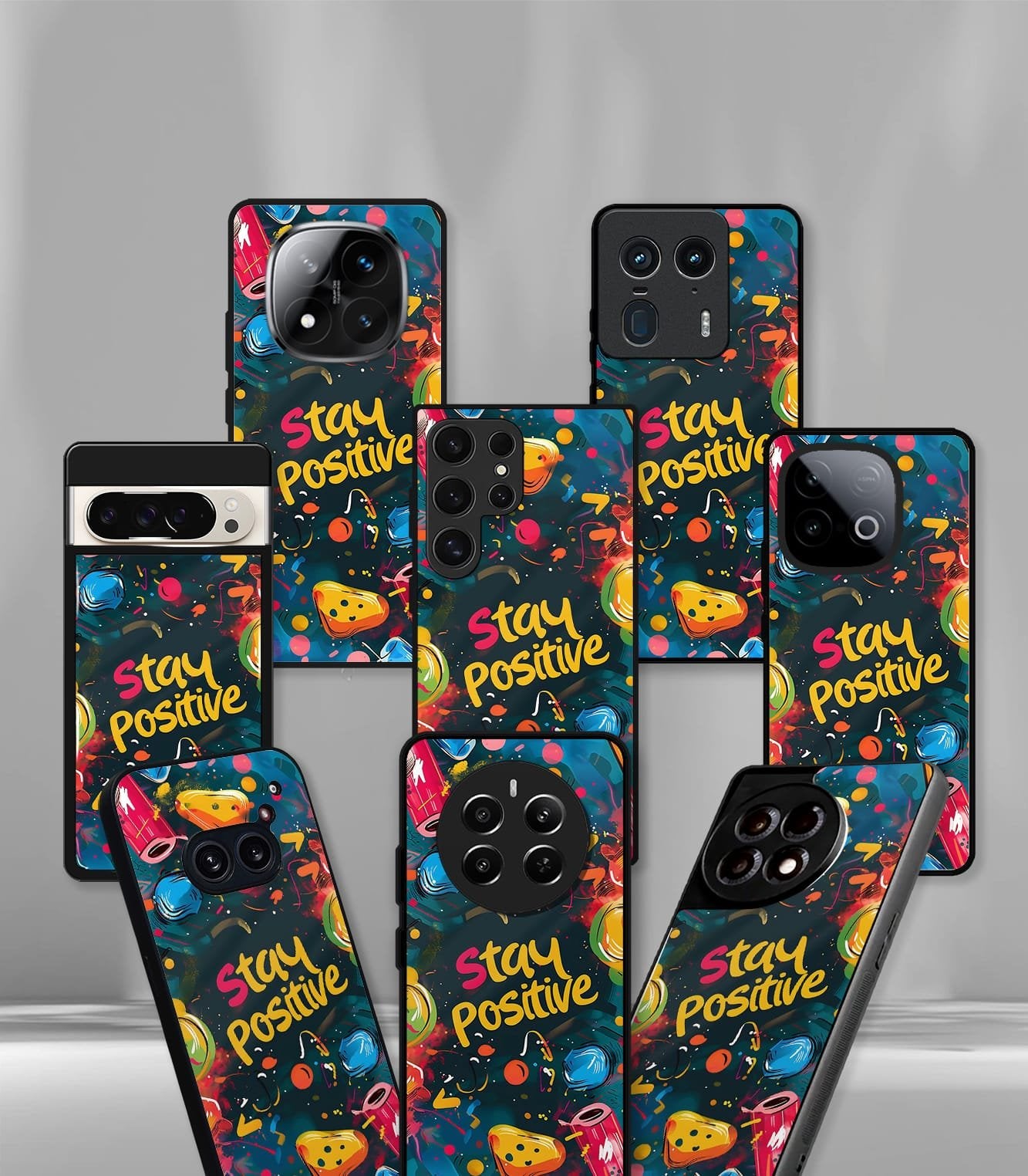 stay positive premium glossy phone case