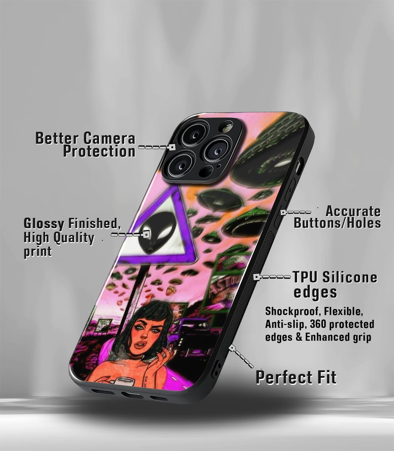 peace out psych trippy premium glossy case